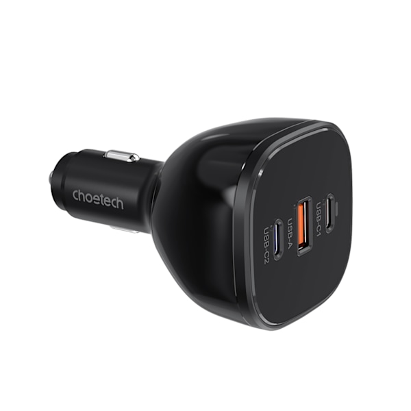 Choetech TC0024 Billaddare 160W för Bil - 2x USB-C PD 3.1/ 1x US