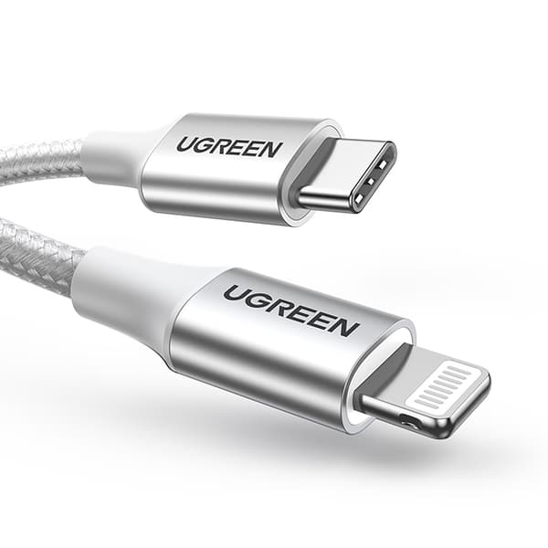 Ugreen US304 70523 USB-C till Lightning MFi Kabel 1m - Silver