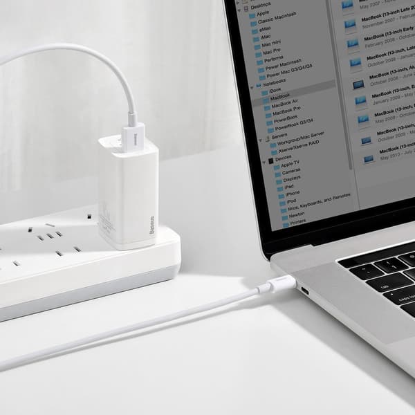 Baseus Superior USB till USB Typ C-kabel 66W 6A 2m Vit (CATYS-A0