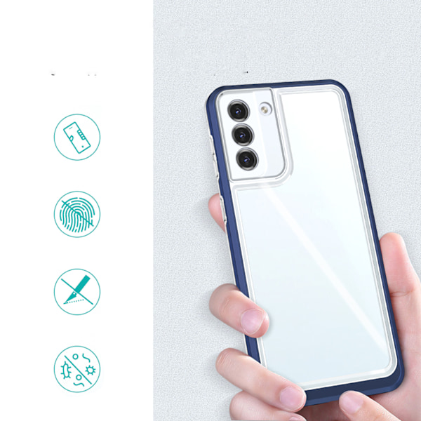 Genomskinligt 3-in-1 fodral för Samsung Galaxy S23+/ blått silik