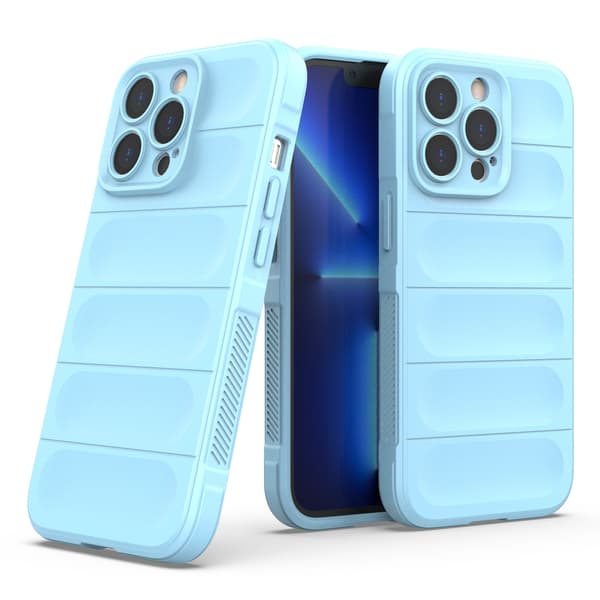 Elastiskt Pansarfodral till iPhone 13 Pro - Ljusblått Magic Shie