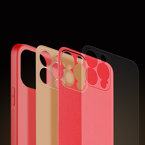 Dux Ducis Yolo elegant konstläderfodral för iPhone 13 Pro i rött