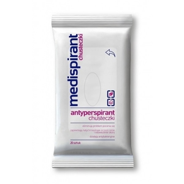 Medispirant Antiperspirant Servetter/ 20-paket - Utgångsdatum: 3