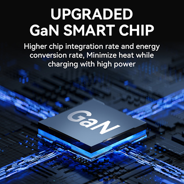Wozinsky GaN Väggladdare 140W/ 3x USB-C / 2x USB-A - Svart