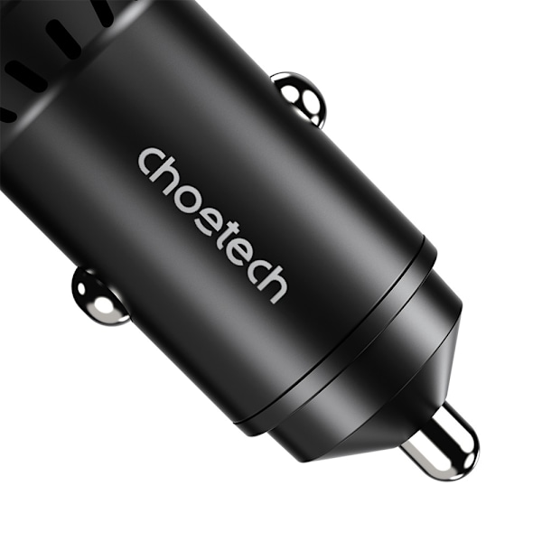 Choetech TC0014 Bil-laddare USB-C USB-A PD 60W LED-belysning - S