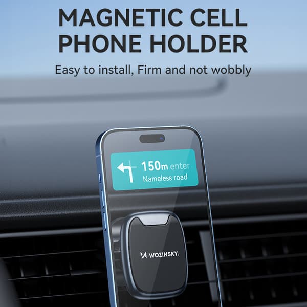 Wozinsky Magnetisk Telefonhållare för Bilventilation - Svart