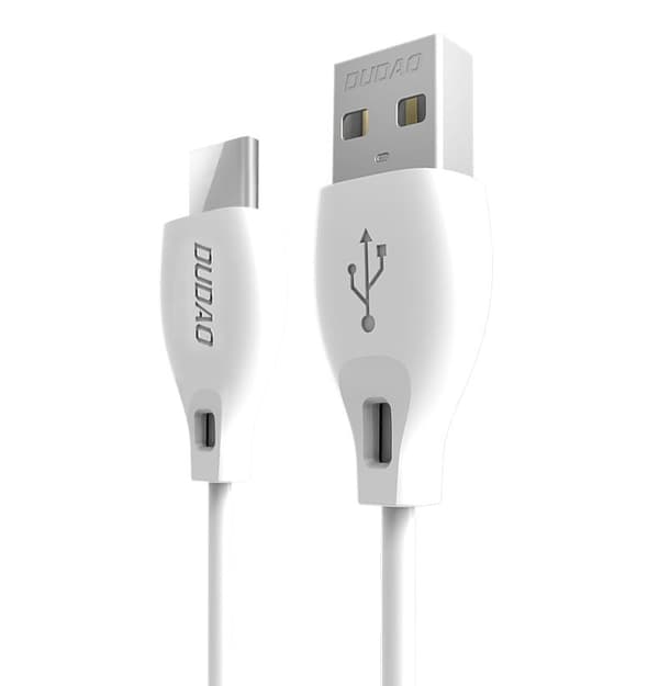 Dudao USB-C Kabel 2.1A 1m Vit (Modell L4T)