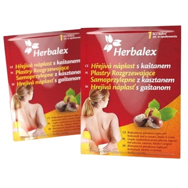 Värmepuss med kastanj för smärtlindring/ Självhäftande