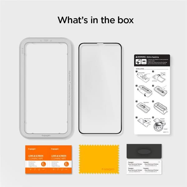 Härdat Glas Spigen ALM Skärmskydd för iPhone 11/XR - Svart