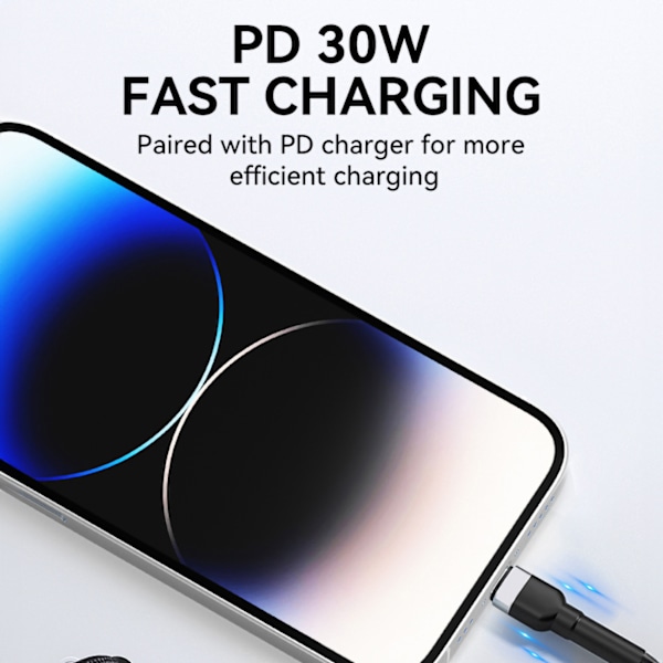 Wozinsky USB-C till Lightning Kabel 30W PD/ 1m - Svart