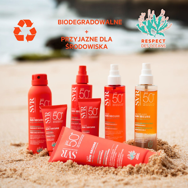 SVR, Sun Secure Lait, Biohajoava kosteuttava aurinkovoide SPF 50+, 100 ml
