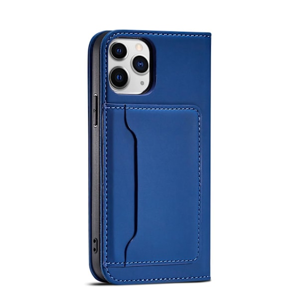 Magnetiskt Kortfodral Blå för iPhone 12 Pro - Plånboksfodral med