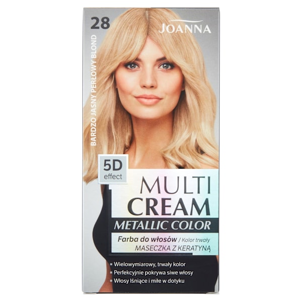 Metallic hårfärg i mycket ljus pärlblond - Joanna FlerfärgadKräm