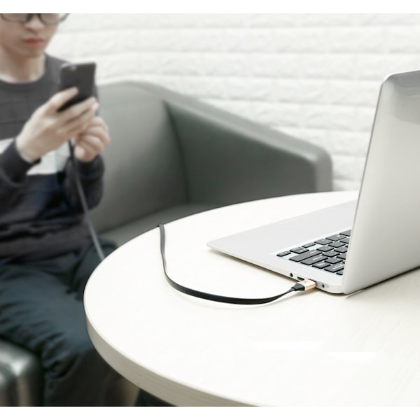 Baseus Nimble Platt USB till USB-C Kabel med Fäste 2A 0/23M Svar