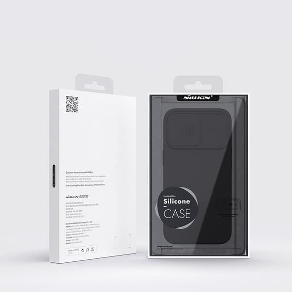Nillkin CamShield Silkeslen Silikonskal för iPhone 14 Pro Max Bl
