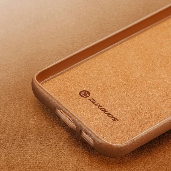 Dux Ducis Grit Brunt Elegant Konstläderfodral för Samsung Galaxy