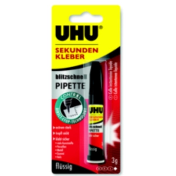 UHU Prickfritt Lim med Pipett/ 3g (Importerad från Tyskland)