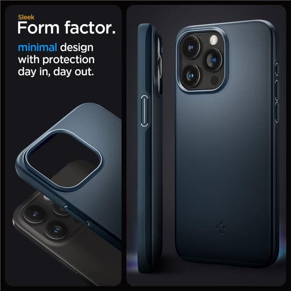 Spigen Thin Fit Skal för iPhone 15 Pro Max - Svart Metall