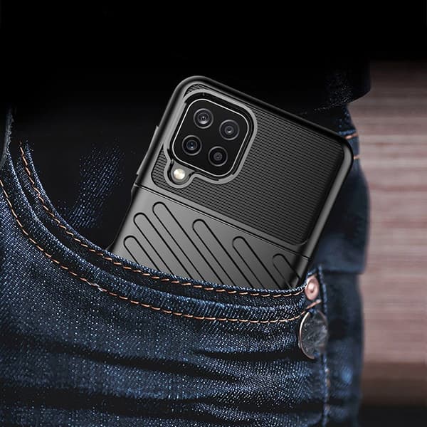 Thunder Case flexibelt pansarfodral för Samsung Galaxy A22 4G Bl