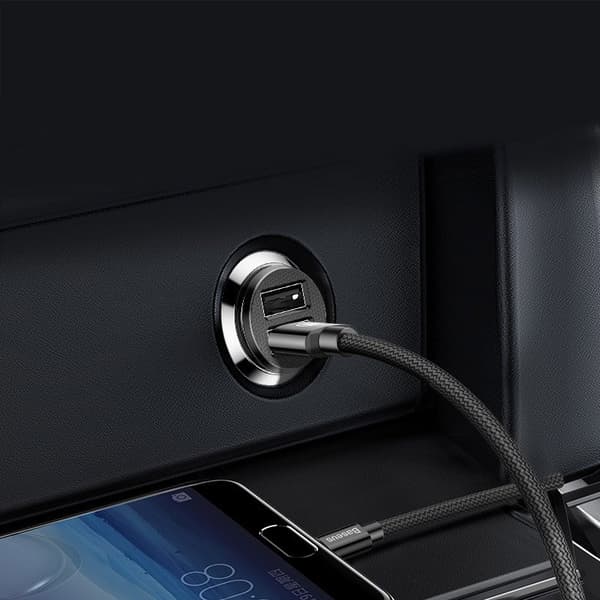 Baseus Grain Mini Biladapter CCALL-ML01 med Dual USB-A Portar 3.