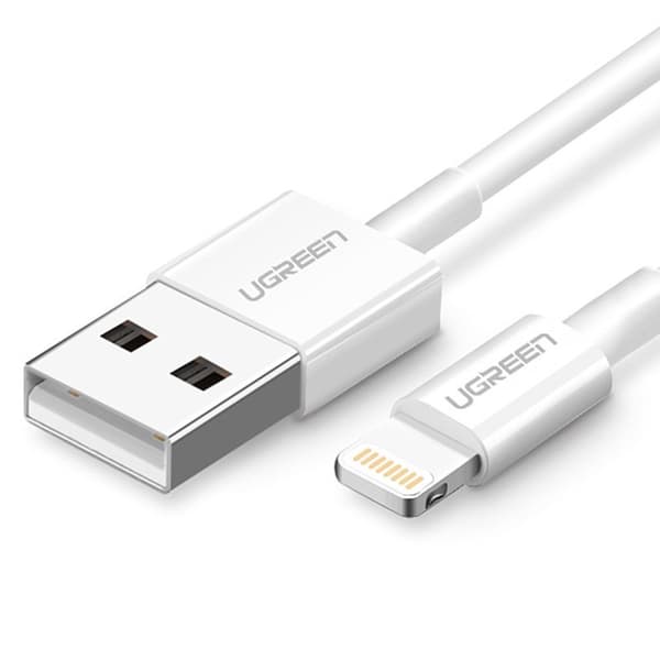 Ugreen US155 20728 USB-A till Lightning MFi Kabel 2.4A 1m - Vit
