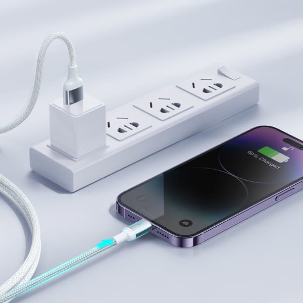Joyroom Lightning/USB-C Kabel PD 20W 1.2m Vit Extraordinär Serie