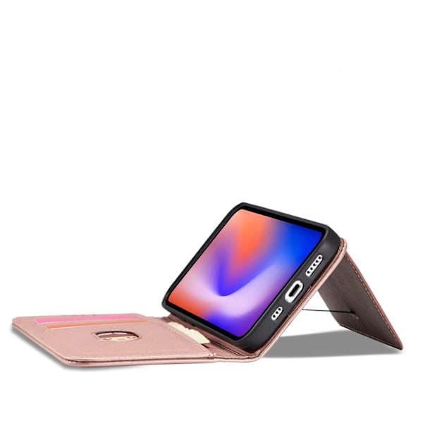 Magnetiskt Kortfodral för iPhone 12 Pro - Rosa Plånboksfodral me
