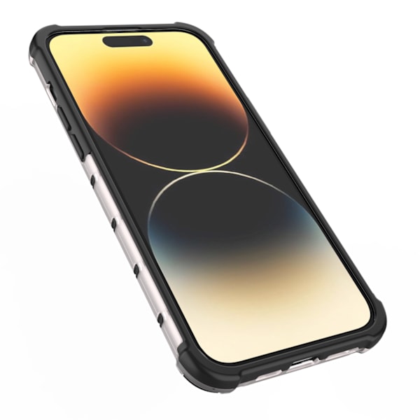 Skyddande Hybridfodral iPhone 14 Pro Max Blå Honeycomb Design
