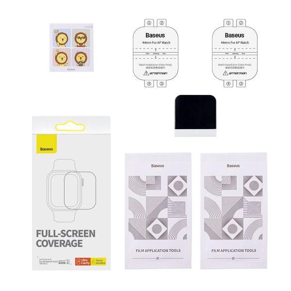Baseus NanoCrystal Skärmskydd Set 2x för Apple Watch 7/8/9 45mm