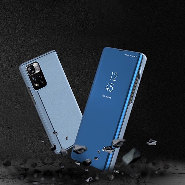 Realme 10 Fodral med Klämma - Svart Transparent View Case
