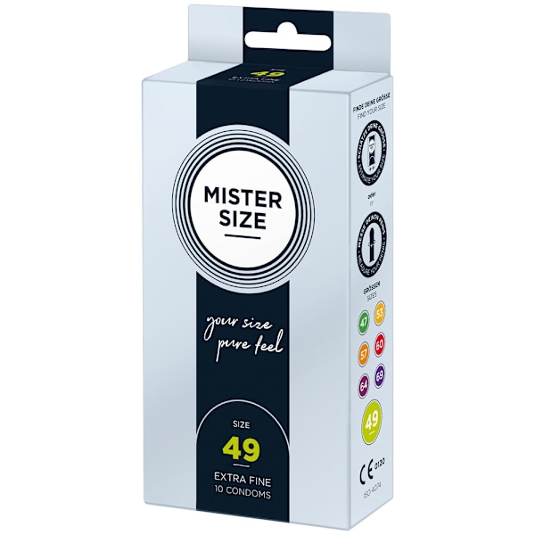 Kondomer 49 mm/ 10 Pack - Förebyggande säkerhet med Mister Size