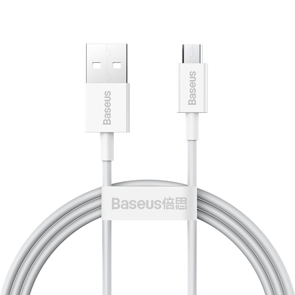 Baseus Superior USB-A till micro USB Kabel 2A 1m - Vit