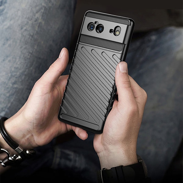 Google Pixel 6 Svart Flexibelt Pansarfodral Thunder Case