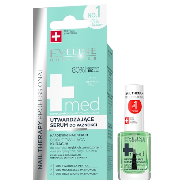 Eveline Cosmetics Kynsihoito Professional Med+ Kynnenkovetus Seerumi, 12 ml
