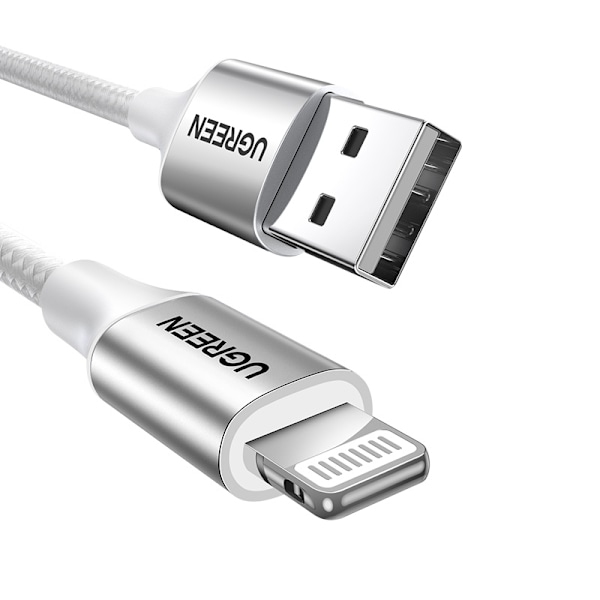 Ugreen US199 60162 USB-A till Lightning MFi-kabel 1.5m - Silver