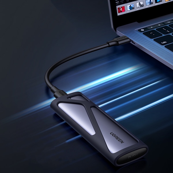 Ugreen CM400 90264 Grå M.2 SSD-fodral med USB-C 3.2-port