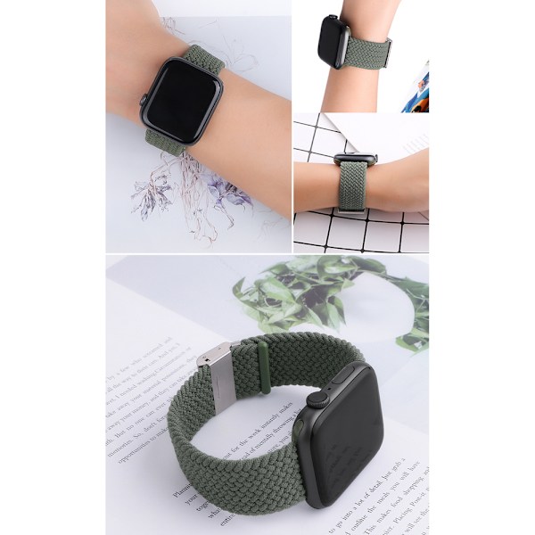 Orange Flätad Rem för Apple Watch Ultra/9/8/7/6/SE/5/4/3/2 (49/4