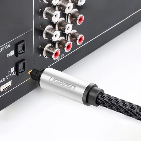 Ugreen AV108 10539 Optisk Toslink/SPDIF-kabel 1m - Grå