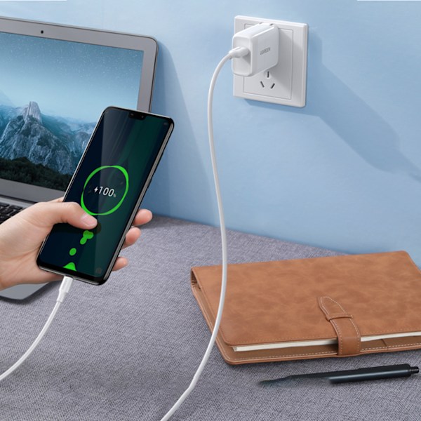 Ugreen Micro USB till USB-A Kabel 1m - Vit