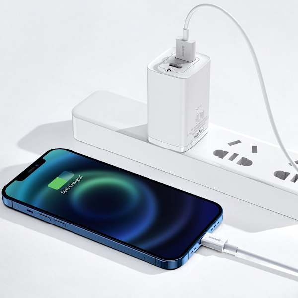 Baseus Superior USB till Lightning Kablage 2/4A 1m Vit (CALYS-A0
