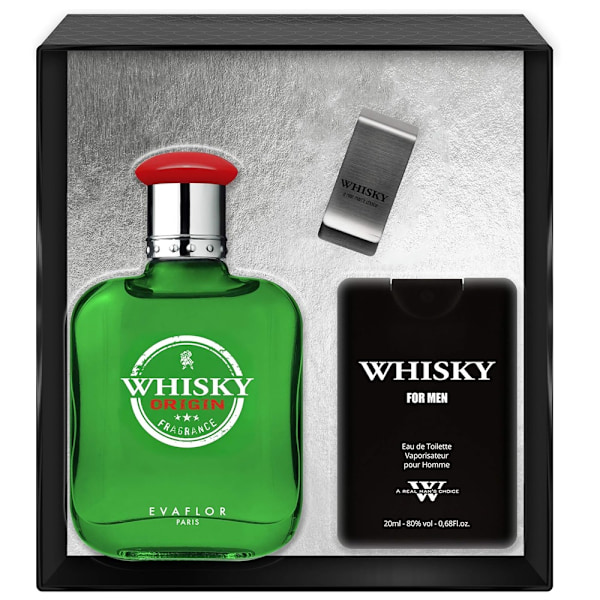 Evaflor Whisky Origin Eau de Toilette Set - 100 ml + 20 ml & Pen