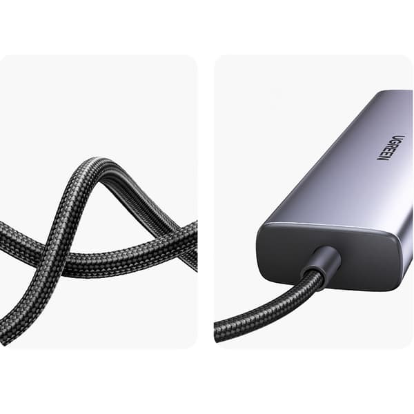 Ugreen CM512 USB-C Adapter - 2x USB-A 3.0/ HDMI/ RJ45/ SD/TF-kor