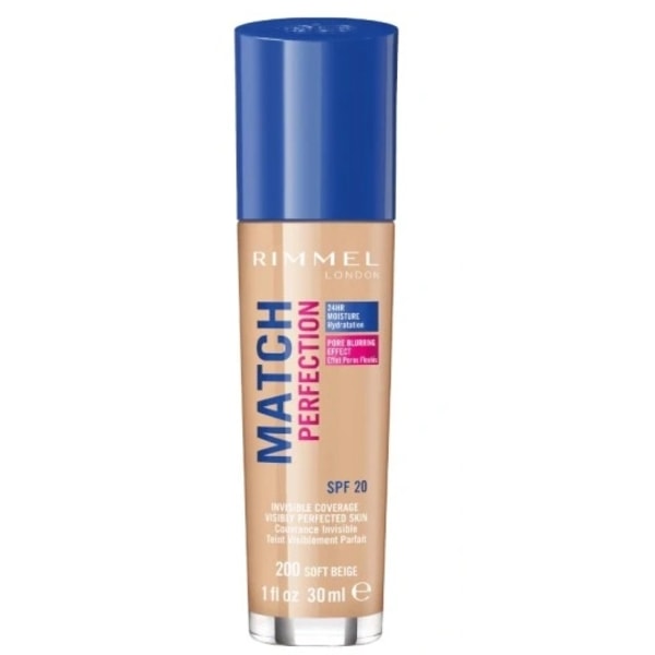 Rimmel Match Perfection Foundation i Soft Beige 200 - 30ml SPF20