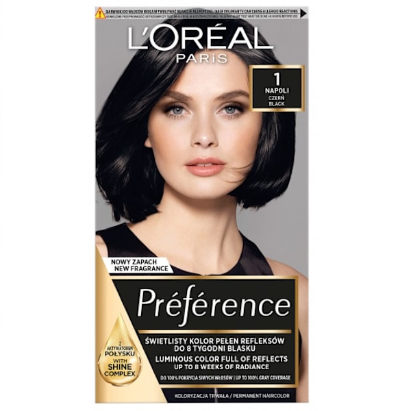 L'Oreal Paris Preferens Färgkräm - Intensivt Svart med Napoli-in