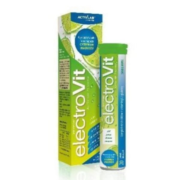 Elektrolyttillskott med C-vitamin/ Lime Smak - 20 brustabletter