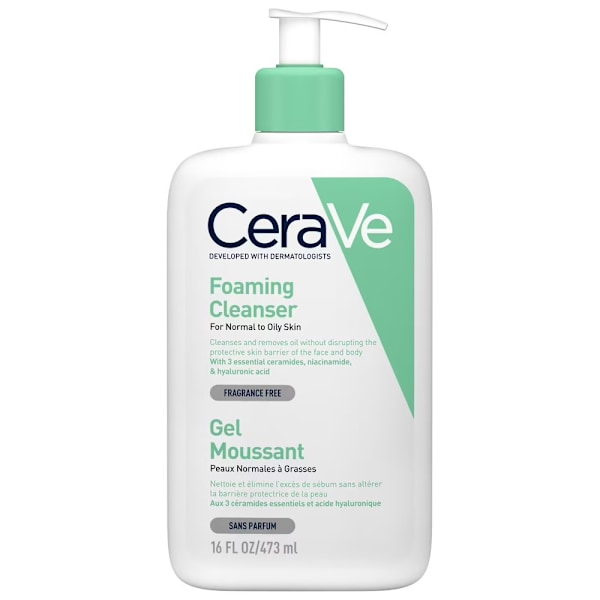CeraVe Puhdistusgeeli normaalille ja rasvaiselle iholle, 473 ml