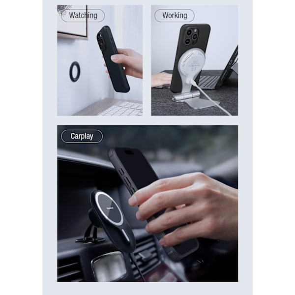 Nillkin Super Frosted Shield Pro Magnetisk Fodral för iPhone 15