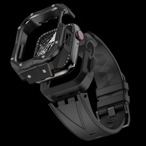 Kingxbar CYF140 2i1 robust stålskal för Apple Watch SE/ 6/ 5/ 4