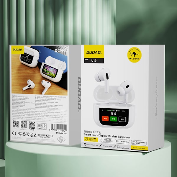 Dudao U19 True Wireless Bluetooth 5.3 Hörlurar med LED-skärm - V