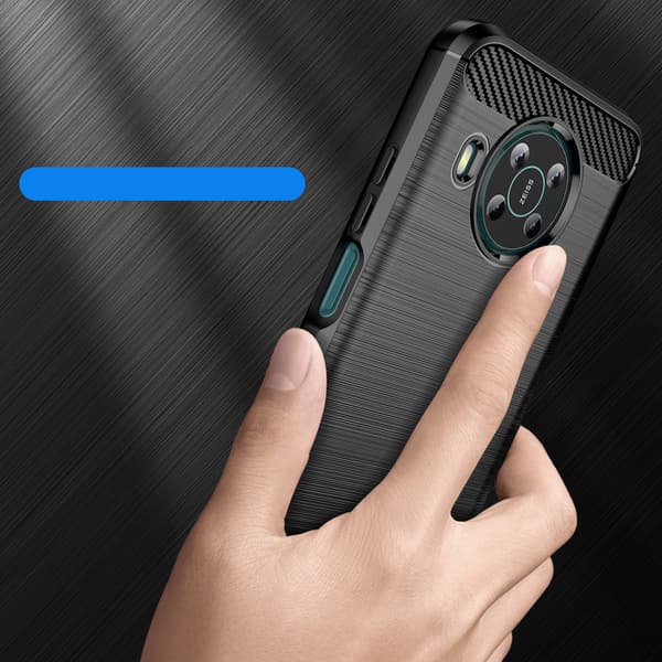 Flexibelt Kolfiberskal för Nokia X100 - Svart